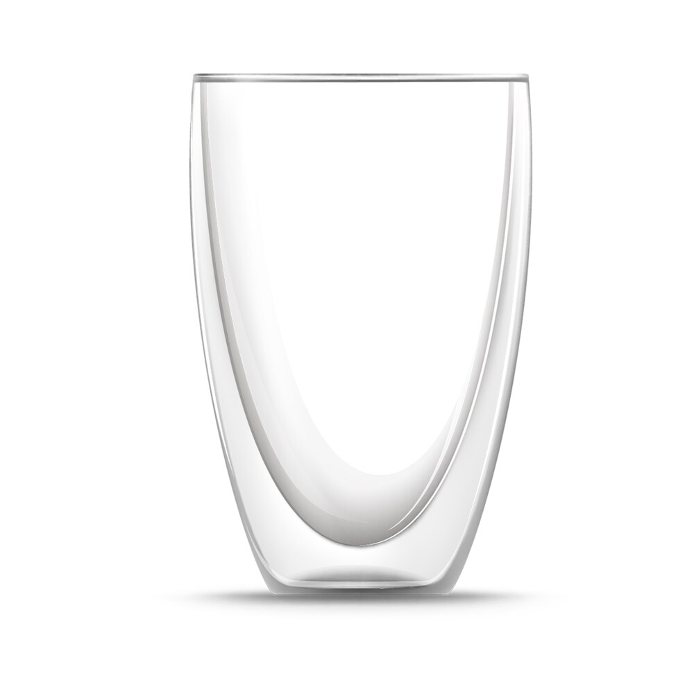 BEM Matcha Latte Macchiato Frappe Eiscafe Kaffeeglas Doppelwandiges Thermoglas, Kaffee Tasse, für heiße und kalte Getränke, 440 ml, Borosilikatglas