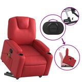 thumbnail of vidaXL Massagesessel mit Aufstehhilfe Rot Kunstleder