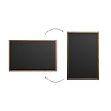 thumbnail of ALLboards Tableau à Craie Noir avec Cadre en Bois Laqué 150x100cm
