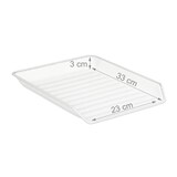 thumbnail of Relaxdays Dokumentenablage Metall, 3 Fächer, Gitter Design, Büro, für A4, Briefablage, HBT: 26,5 x 29,5 x 35,5 cm,weiß