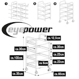 thumbnail of Edelstahl Küchenwagen 4 Etagen 60x35x100cm Servierwagen Rollregal Bad-Rollwagen