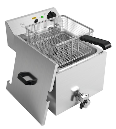 METRO PROFESSIONAL Friteuse GDF1010, roestvrij staal, 52 x 33.7 x 37.5 cm, 10 L, 8100 W, met aftapkraan, zilver
