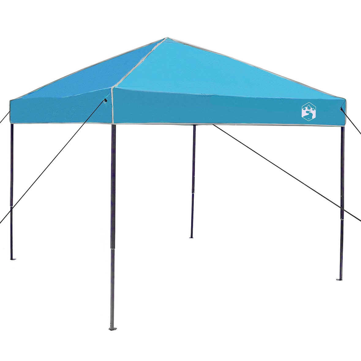 vidaXL Pavillon-Zelt Blau 250 x 250 x 227 / 236 / 245 cm Oxford Stoff