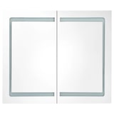 thumbnail of Helloshop26 - Armário de banheiro com espelho LED 80 x 12,2 x 68 cm MDF branco 02_0006568