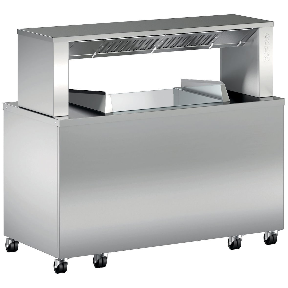 B.PRO BC classic 2.1, COOK classic 2.1 mit herausnehmbarem Einstellbord für 2 COOK Auftischgeräte, fahrbar