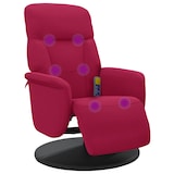 thumbnail of vidaXL Massagesessel mit Fußteil Weinrot Samt