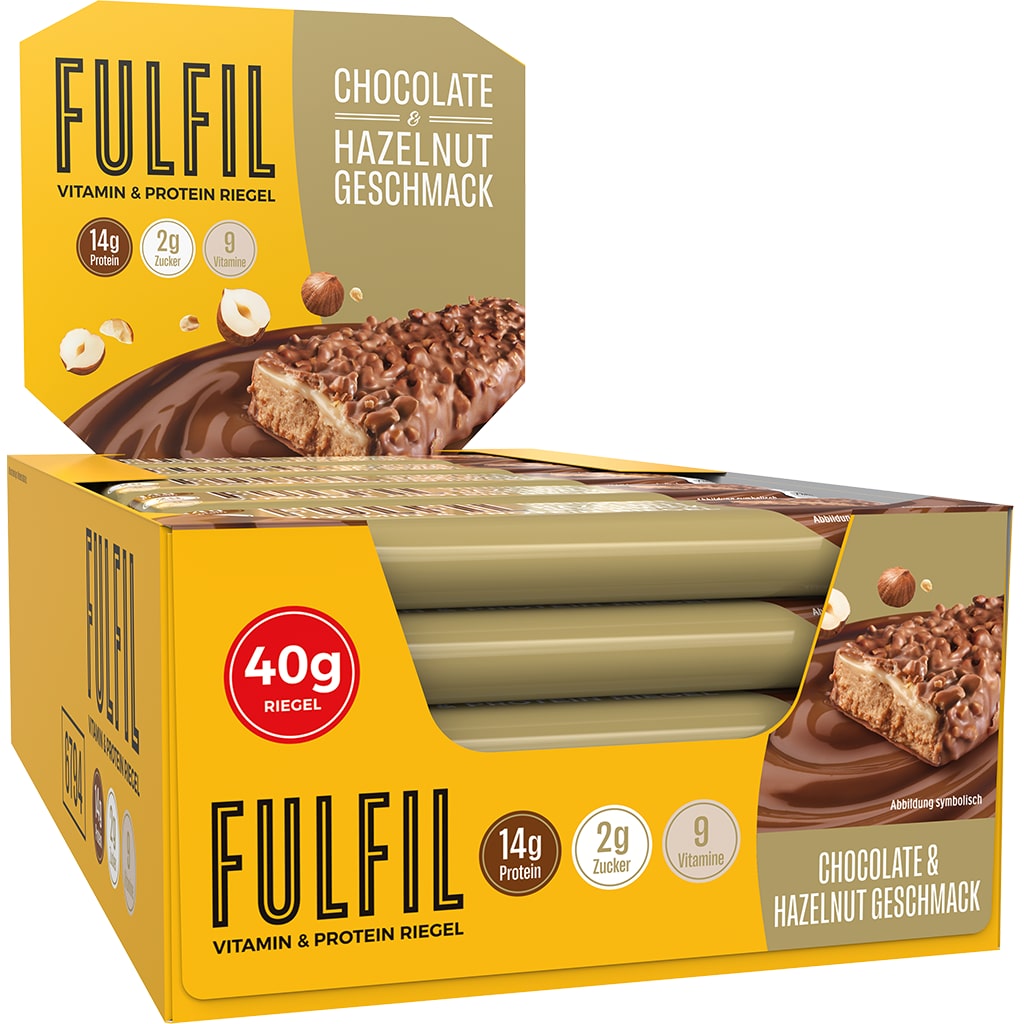FULFIL Vitamin- und Proteinriegel Chocolate und Hazelnut Geschmack - 15 x 40 g (600g)
