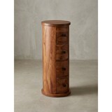 thumbnail of Design Sideboard Sheesham Massivholz 35x85x35 cm, Schränkchen mit 4 Schubladen, Schmaler Beistellschrank Massiv, Mini Kommode