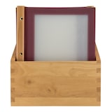 thumbnail of Securit® Doos met 20 Menumappen A4 "Wood" - Bordeaux - Hout met teakafwerking - 4 zijden