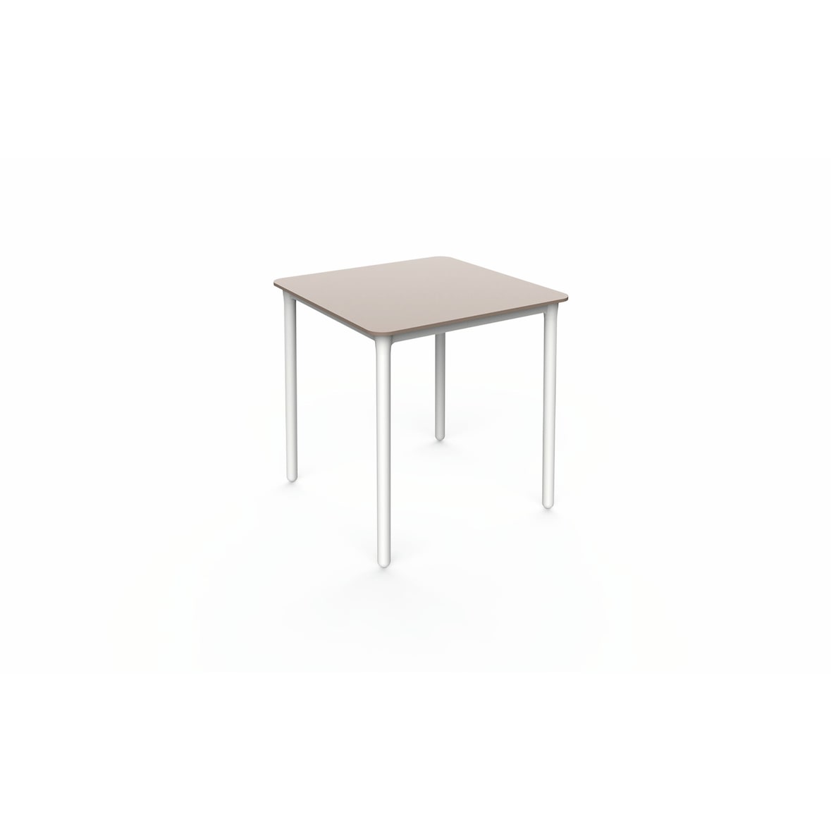 garbar MARSELLA Table Carrée Intérieure, Extérieure 70x70 Pied Blanc - Tableau Sable