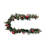 thumbnail of Guirlande artificielle Sapin avec déco Boules , Houx, Pommes de pin L 200 cm