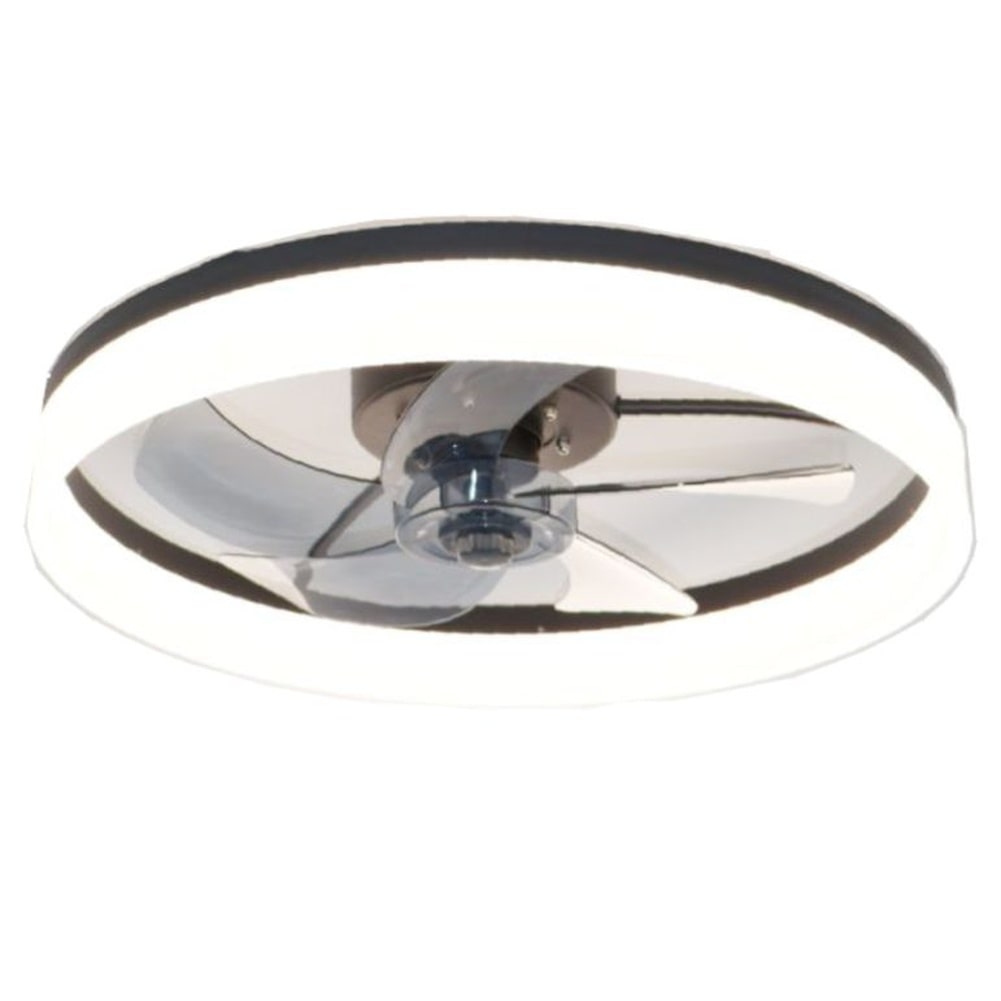Ventilateur de plafond avec lumière, DC silencieux, télécommande, NOIR, Ø 50cm, tonalité lumineuse réglable et dimmable.