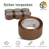 thumbnail of 144x Klebeband PP-Plus 58 my braun leise abrollend 50 mm x 66 m Packband Paketklebeband BB-Verpackungen