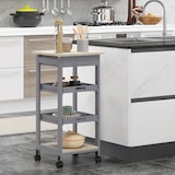 thumbnail of HOMCOM Carrello da Cucina con Cassetto, Ripiano e 2 Vassoi Estraibili
