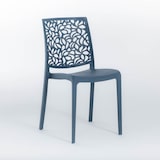 thumbnail of Ensemble repas de jardin composé de la table OLIVER + 6 chaises ANNA en résine, design moderne, pour le jardin, la terrasse ou la véranda-Pétrole/Gris