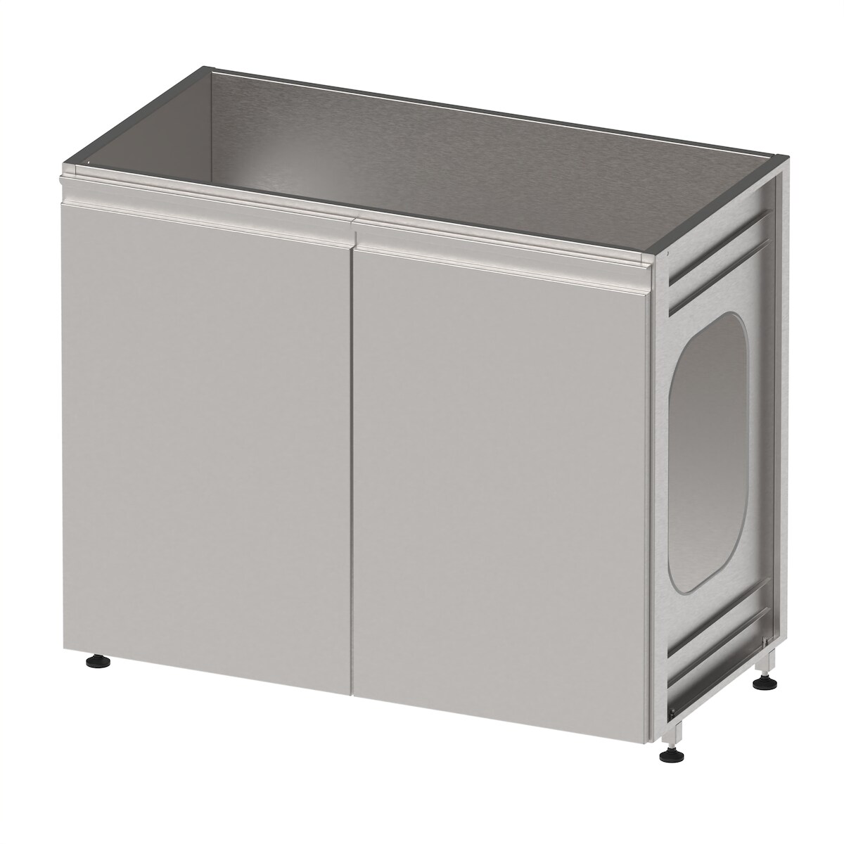 Stalgast Unterschrank BarLINE, für 2 Bierfässer, mit Flügeltüren, Seiten offen, 1000x600x850 mm (BL10630)