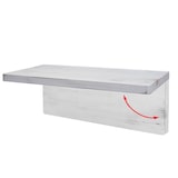 thumbnail of Table murale HWC-H48, Table murale pliante Étagère murale, pliable Bois massif ~ 100x50cm shabby blanc