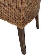 thumbnail of Polsterstuhl Polstersessel Esszimmer Stühle Set 2 Stück Rattan Armlehner Sessel Bilbao prairie brown