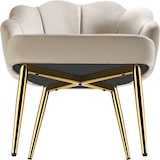 thumbnail of tectake Sillón de cóctel HELLEN, acolchado con tapizado de terciopelo  Crema/Oro