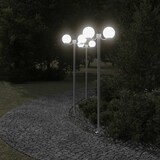 thumbnail of Helloshop26 - 3-teilige Stehleuchten für den Außenbereich silber 215 cm Edelstahl Silber 02_0042558