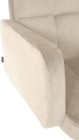 thumbnail of Barhocker SUTUN - Samt Creme 60x56x93 cm Silber | Barstuhl Mit Lehne Drehbar Tresenhocker Tresenstuhl Kneipenhocker Kneipenstuhl