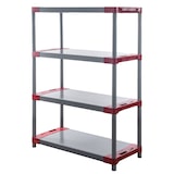 thumbnail of PROREGAL Kunststoffregal BIG GREY BEAR Low, HxBxT 138x110x46cm, Fachlast 160kg, Grau-Rot Kunststoff-Regal Euro-Regal Stecksystem Lagerregal