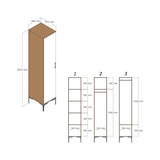 thumbnail of Dmora Armadio multiuso 1 anta Dnuytinc, Mobile multifunzionale, Mobiletto scarpiera, Guardaroba porta scarpe, 40x201h48 cm, Noce e Bianco