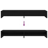 thumbnail of vidaXL Monitorständer mit Schubladen Schwarz Eichen-Optik 100x27x15 cm
