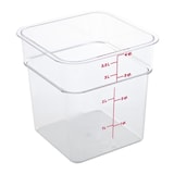 thumbnail of CAMBRO - 4SFSCW-135 - Recipiente cuadrado 3,8 L - 18,5 x 18,5 x 18,7 cm - Transparente (Tapa no incluida) - Venta 1 unidad.
