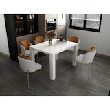 thumbnail of SalesFever eettafel uitschuifbaar | 120-240 x 80 cm | MDF wit hoogglans gelakt | B 120 x D 80 x H 76 cm