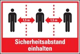 thumbnail of Aufkleber I Hinweisschild Sicherheitsabstand einhalten, Folie, selbstklebend, 300x200mm
