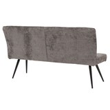 thumbnail of Sitzbank | HxBxT 90x160x60cm | Sitzhöhe 48cm | Rückenlehne Stoff/Textil Chenille Metall 160cm | Grau-Braun | Esszimmerbank Bank Polsterbank