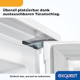 thumbnail of Exquisit Kühlschrank KS117-3-040D weiss | 81 L Volumen | Kühlschrank mit Gefrierfach freistehend | Gemüsefach