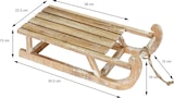 thumbnail of ECD Germany Deko-Schlitten aus Holz 50,5x13,5x23,5 cm, Braun/Natur, mit LED-Beleuchtung, batteriebetrieben, Weihnachtsdeko Schlitten Dekoration