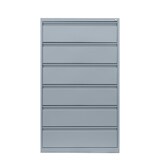 thumbnail of Karteischrank Karteikartenschrank DIN A5 quer dreibahnig 6 Schubladen Lichtgrau 565630