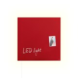 thumbnail of Sigel GL402 Glas-Magnettafel / Magnetboard Artverum, mit LED-Beleuchtung, 48x48 cm, rot
