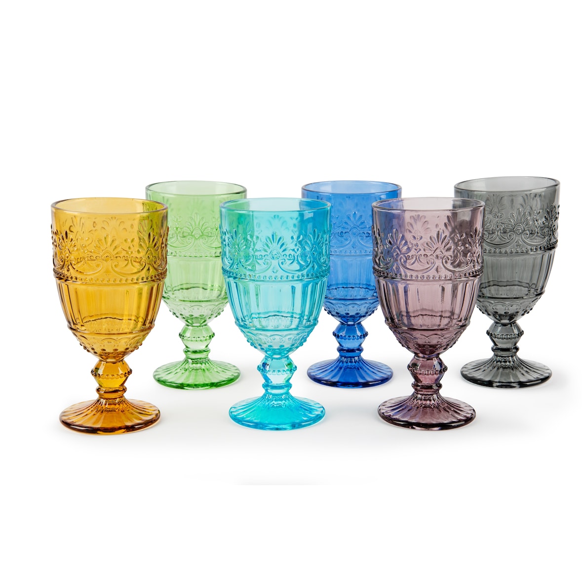 Excelsa Set Von 6 Gläser Country Flower Glas 35 Cl Bunt