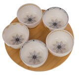 thumbnail of Coffret 5 bols Poésie -  Blanc Rond Porcelaine Amadeus 7.00x5.70 cm
