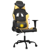 thumbnail of vidaXL Gaming-Stuhl mit Massagefunktion Schwarz & Golden Kunstleder