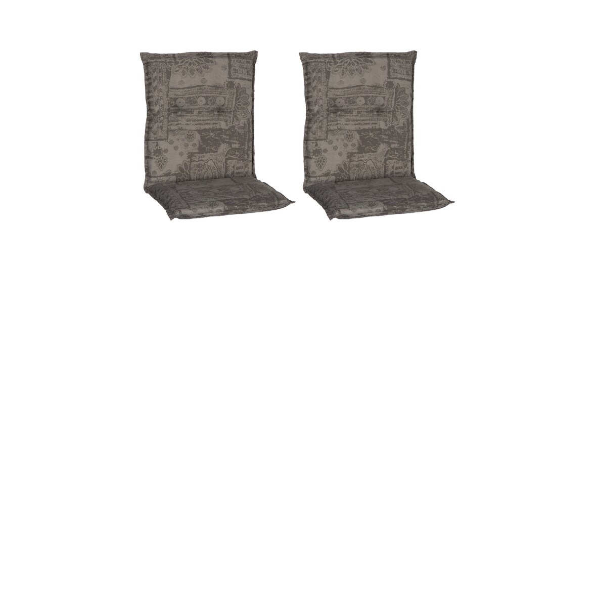 2er Set Boa Vista M127 Ornamente grau auf grau