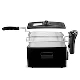 thumbnail of Kitchencook - Friteuse 3l Inox Semi Pro - 2100w - Couvercle Avec Fenêtre - Rangement Compact - Pieds Antidérapants