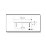 thumbnail of Lüftungsgitter Alu Heizungsabdeckung b 60mm x L 600mm Edelstahl eloxiert
