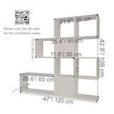 thumbnail of WellHome Loira Bücherregal, 100% Spanplatte, L: 120 cm, Tiefe: 19,5 cm, H: 109 cm