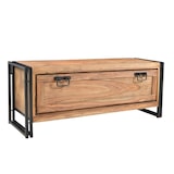 thumbnail of SIT Möbel Plankenset 3 stuks. | 1 schoenenkast, 2 panelen | Acacia + schroot | naturel met antiek zwart | B 130 x D 40 x H 50 cm | 18000-41