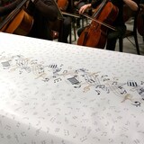 thumbnail of JUNOPAX Papiertischdecke Musik 50m x 1,15m, nass- und wischfest