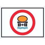 thumbnail of Verbot Kfz mit wassergefährdener Ladung Symbol Schild A5 Rückseite selbstklebend