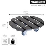 thumbnail of WAGNER Pflanzenroller WPC Ø 29 x 7,5 cm, für außen & innen, anthrazit, wetterfest, Feststeller, max 100 kg - 20052501
