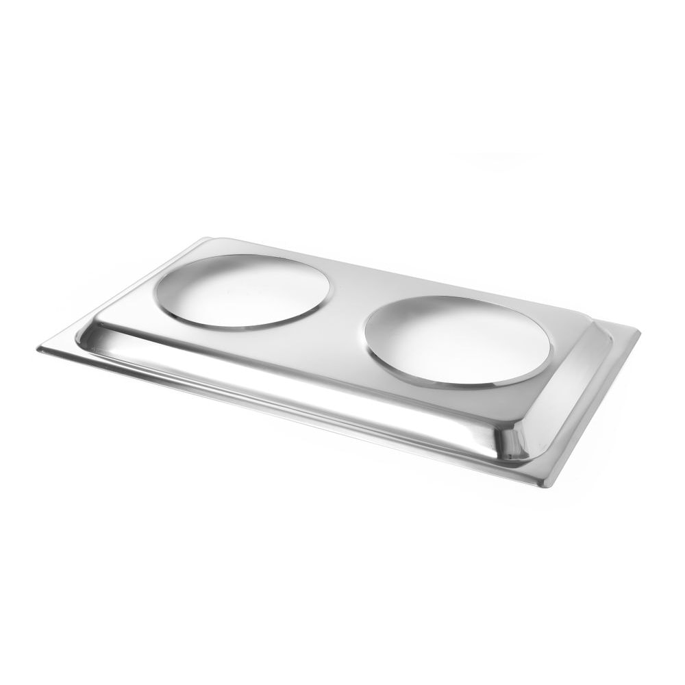 HENDI Aufsatzadapter für 2 Bain-Marie Töpfe, Aufsatz, GN 1/1, 530x325x(H)30mm