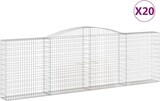 thumbnail of vidaXL Gabionen mit Hochbogen 20Stk. 400x30x120/140cm Verzinktes Eisen