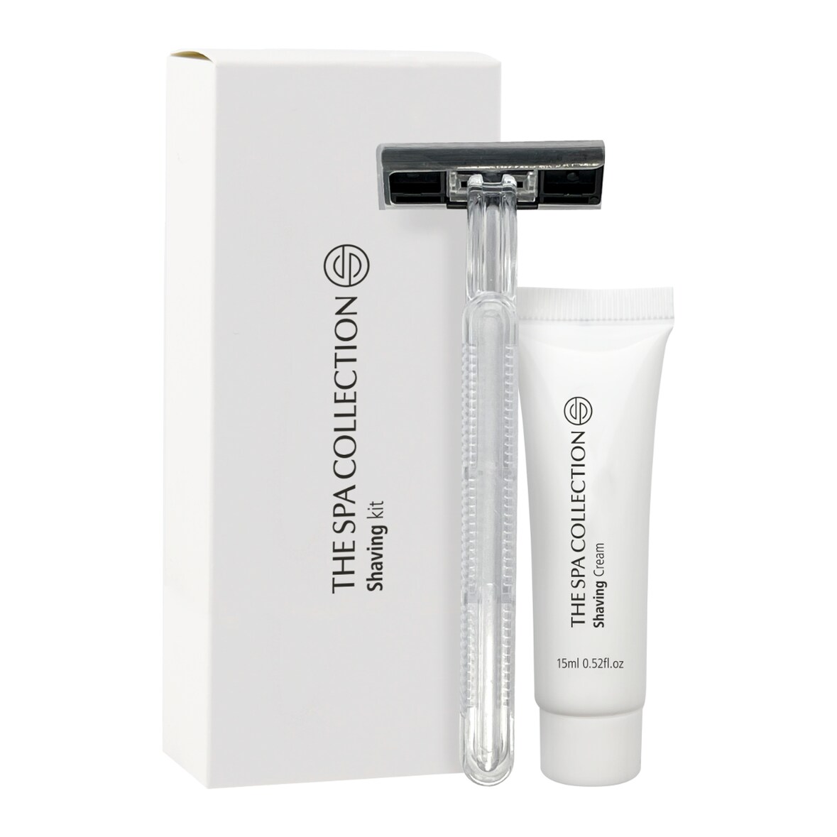 Rasierset weiß - Rasierer & Rasierschaum - The Spa Collection (Karton mit 250 Stück)